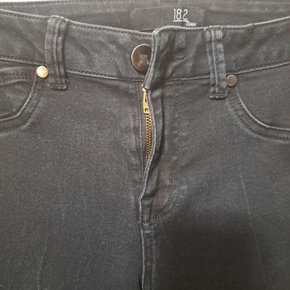 1822 Denim Skinny Women's Black Denim Stretch Jeans Size 4 Basic Classic Work - Picture 5 of 11